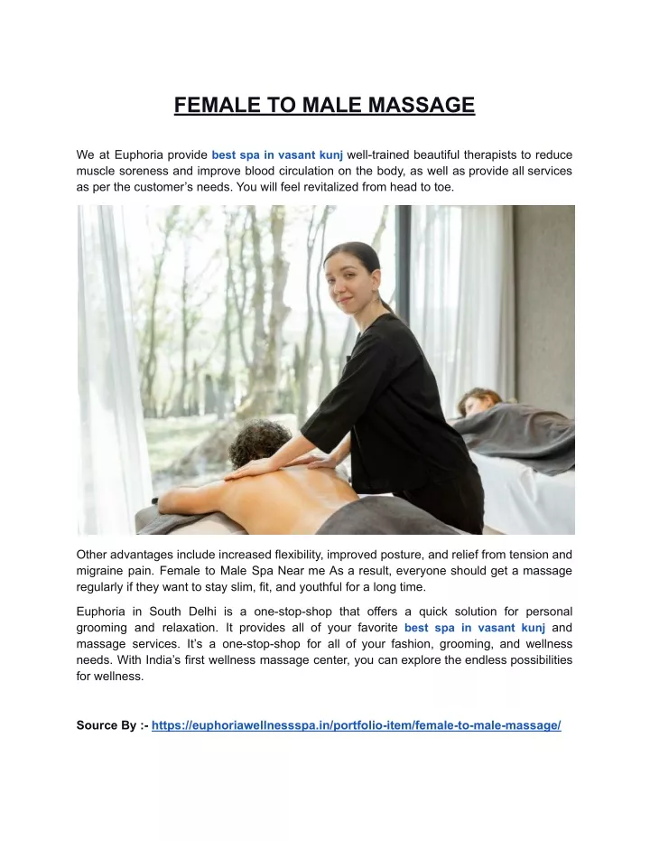 female to male massage