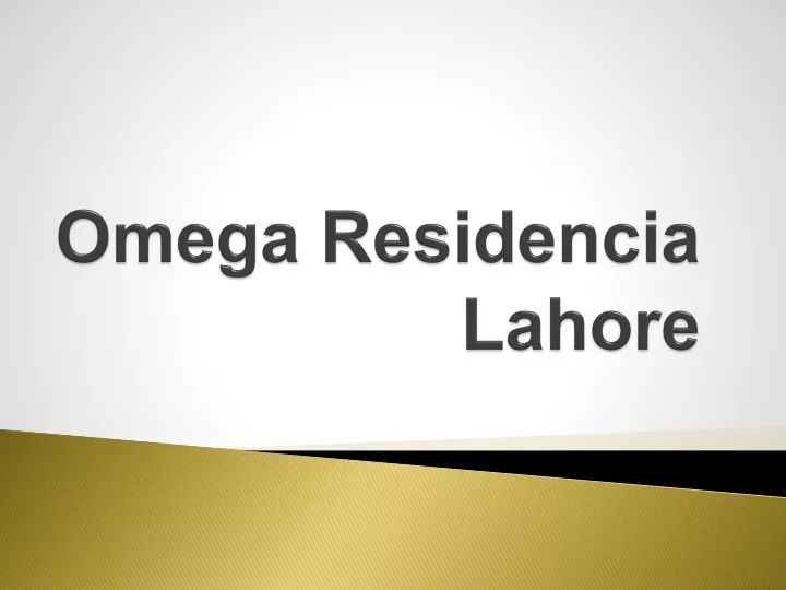 omega residencia lahore