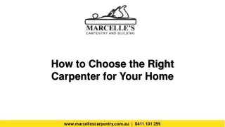 how to choose the right carpenter for your home