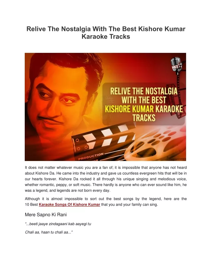 relive the nostalgia with the best kishore kumar
