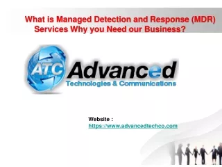 Managed Detection and Response ( MDR ) Services - AdvancedTechCo