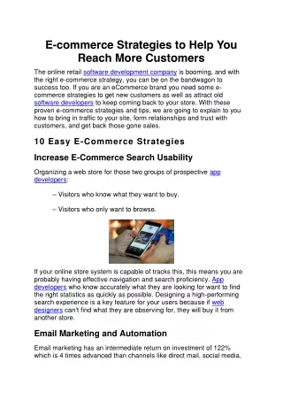 e commerce strategies to help you reach more