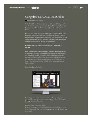 Congolese Guitar Lessons Online | Cuban Guitar Lessons