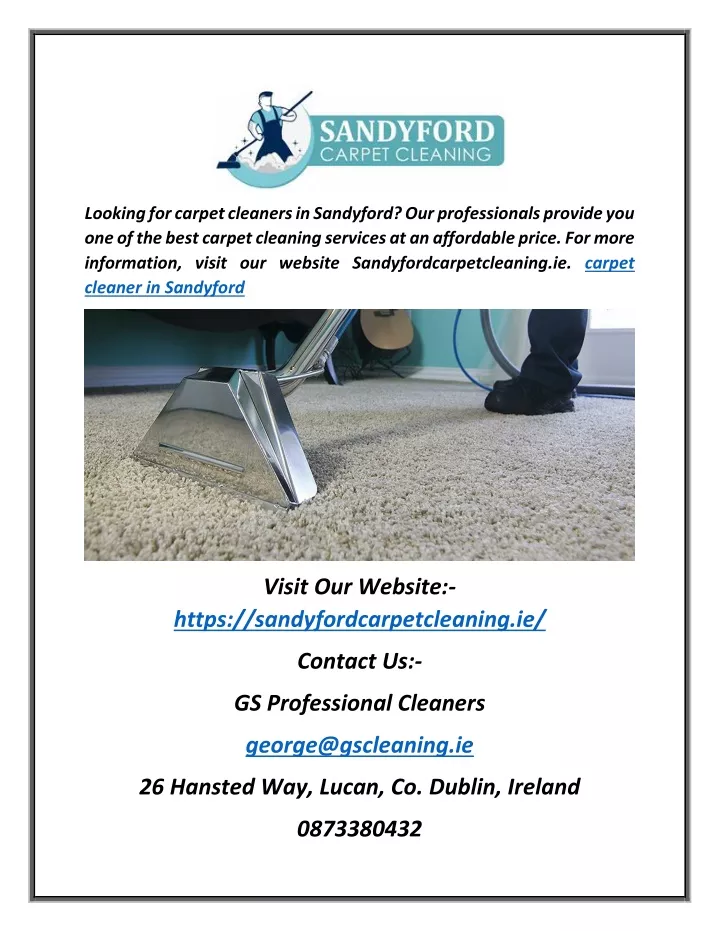 looking for carpet cleaners in sandyford