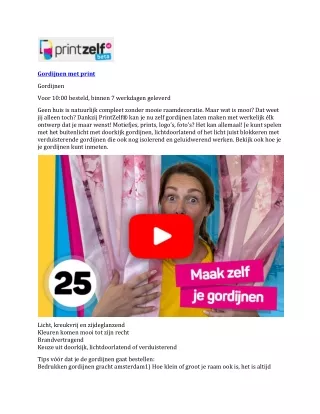 gordijnen met print