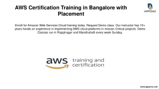 No.1 AWS Training in Bangalore | AWS Certification Training with Placement