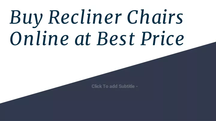 buy recliner chairs online at best price