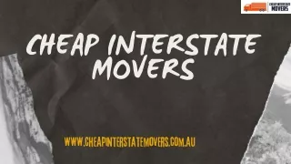 cheap interstate movers