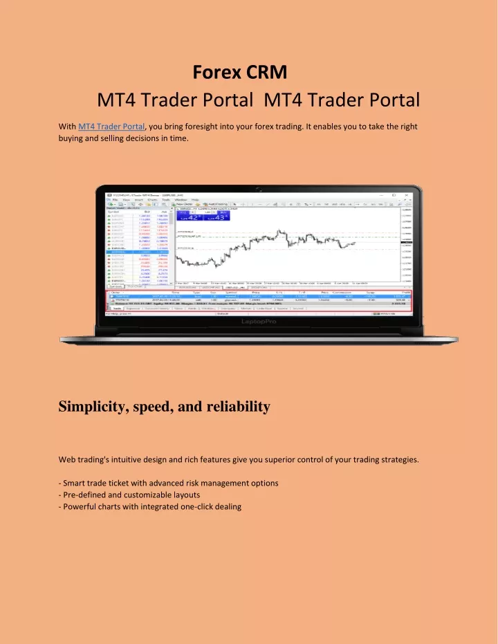 forex crm mt4 trader portal mt4 trader portal