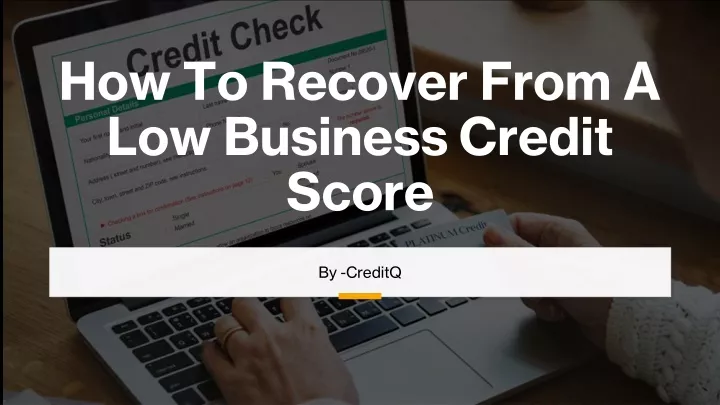 how to recover from a low business credit score