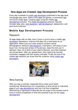 how apps are created app development process