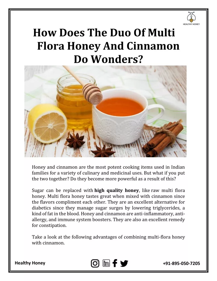 how does the duo of multi flora honey