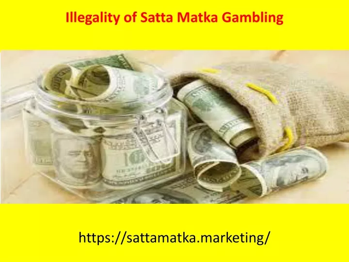 illegality of satta matka gambling