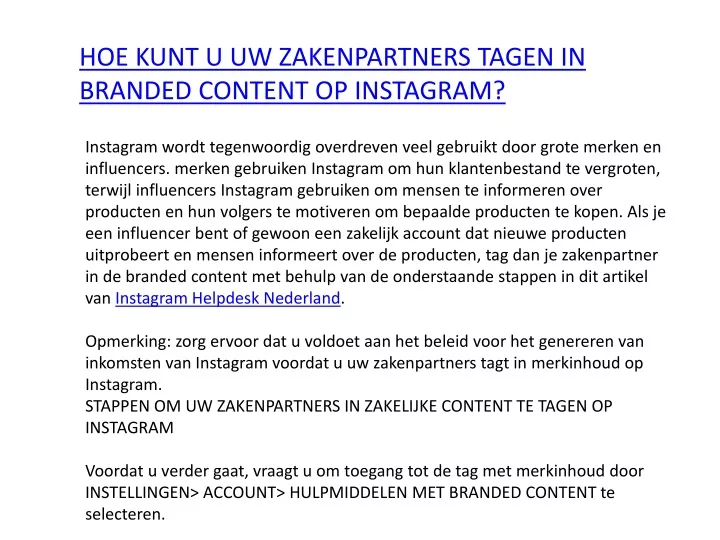 hoe kunt u uw zakenpartners tagen in branded