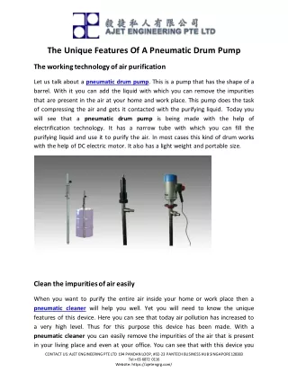 pneumatic drum pump