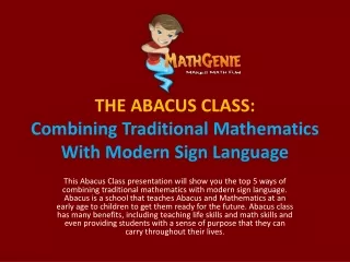 THE ABACUS CLASS
