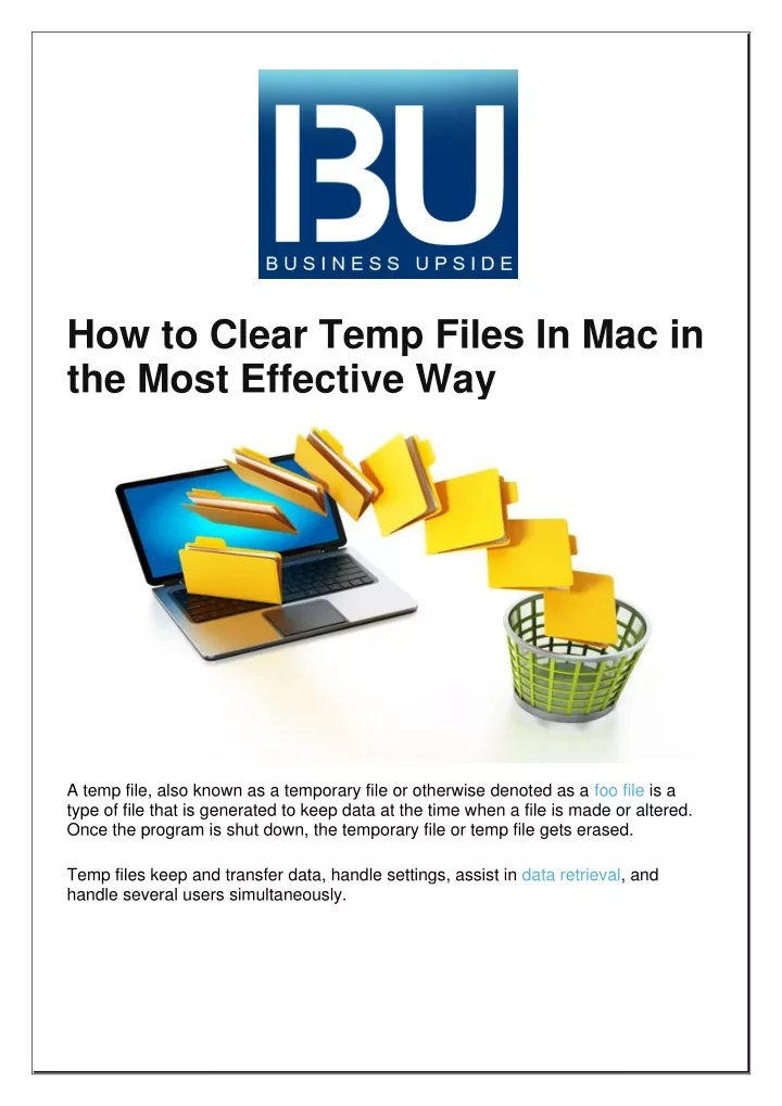 how to clear temp files in mac in the most