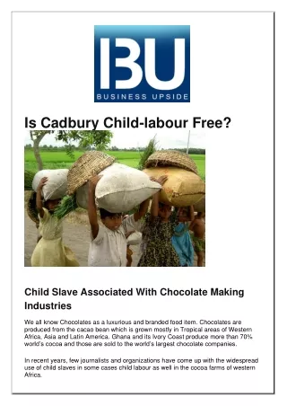 is cadbury child labour free