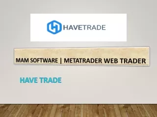 MAM Software Metatrader Web Trader