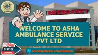 Book Air Ambulance Service with Quick Response Better System |ASHA