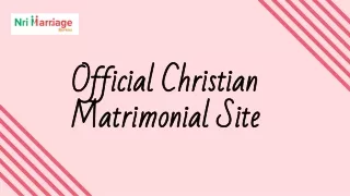 Christian Matrimony