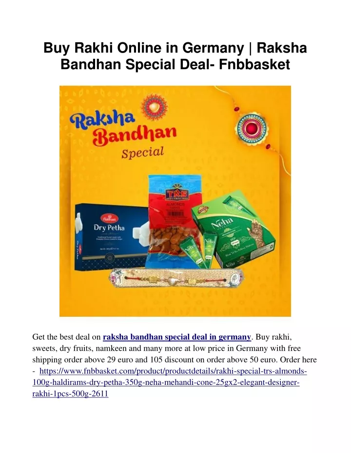 buy rakhi online in germany raksha bandhan