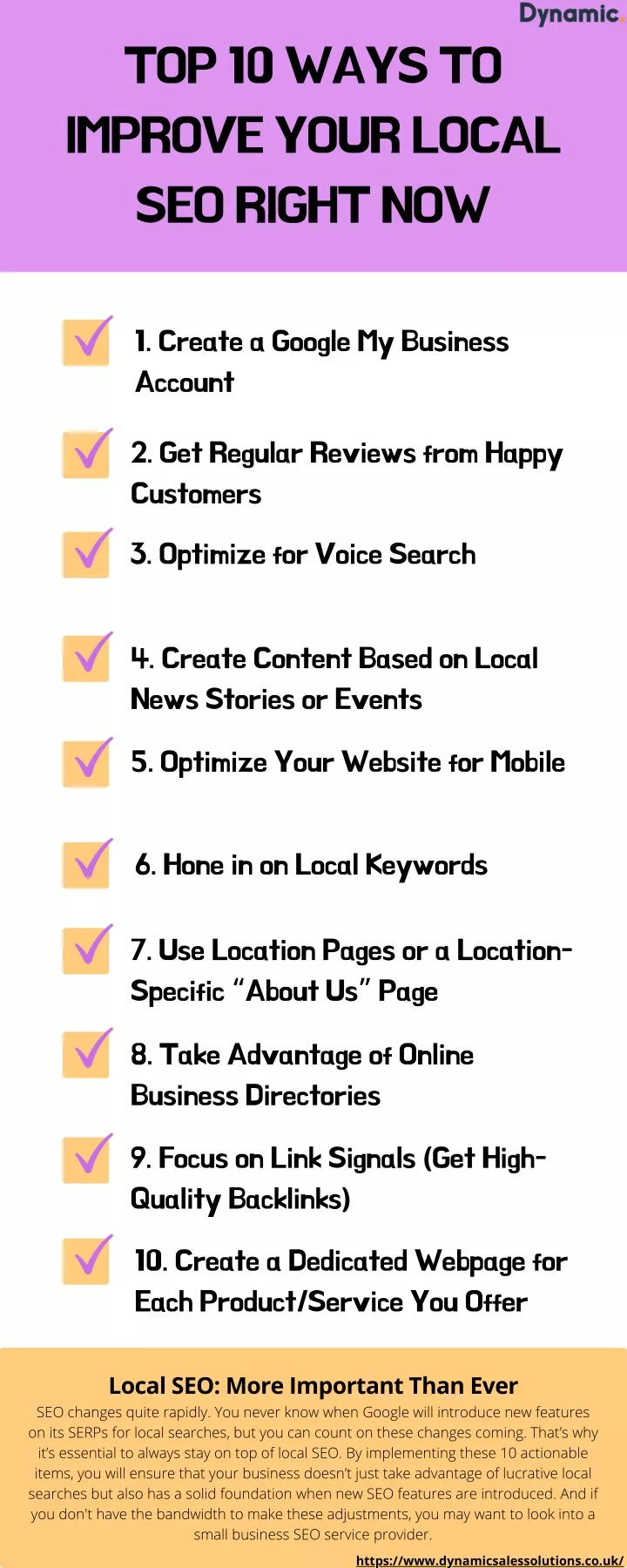 top 10 ways to improve your local seo right now