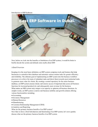 introduction to erp software