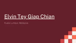 Elvin Tey Giap Chian