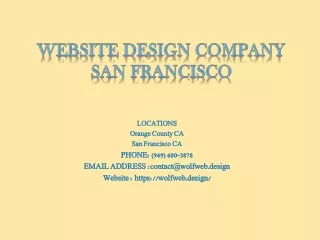 Website Design Company San Francisco