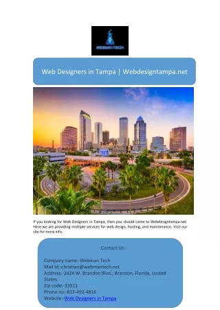web designers in tampa webdesigntampa net