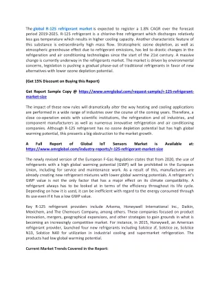 the global r 125 refrigerant market is expected