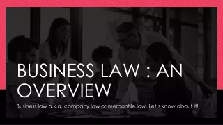 business law an overview
