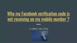 why my facebook verification code is not receiving on my mobile number
