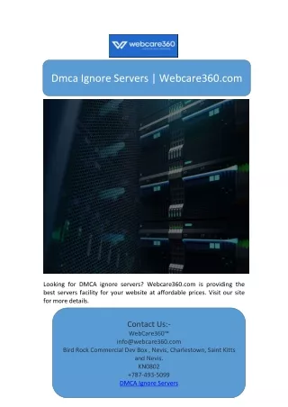 Dmca Ignore Servers | Webcare360.com