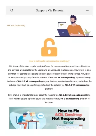 AOL Not Responding | AOL Not Responding