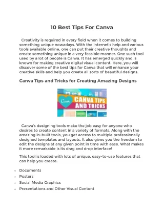 10 Best Tips For Canva
