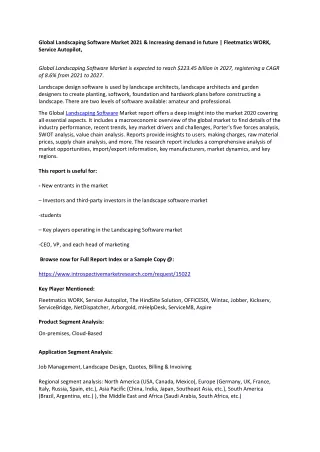 global landscaping software market 2021