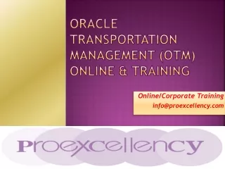 Oracle Transportation Management (OTM) Training