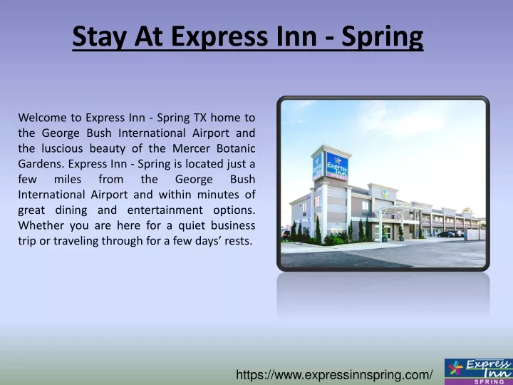 stay at express inn spring