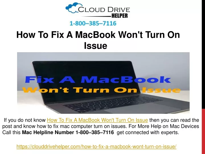 how to fix a macbook won t turn on issue