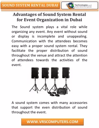 sound system rental dubai