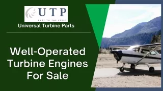 Well-Operated Turbine Engines For Sale