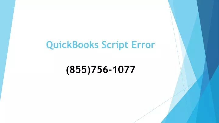 quickbooks script error