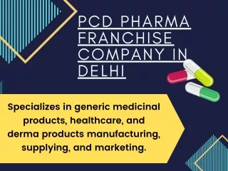 Scope Of having A PCD Pharma Franchise in Delhi  91-7206070155