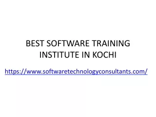 best software training institute in kochi