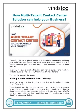 how multi tenant contact center solution can help