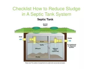 Checklist How to Reduce Sludge in A Septic Tank System