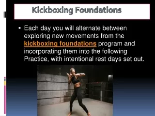 Kickboxing Foundations
