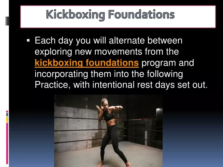kickboxing foundations
